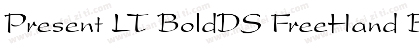Present LT BoldDS FreeHand Bold字体转换